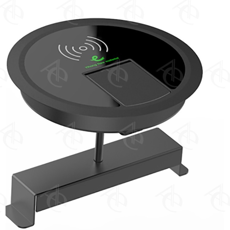 Micro Clamshell Multimedia Wireless Charging Tabletop Hidden Socket