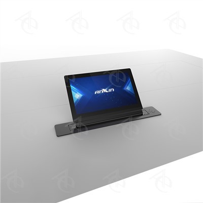 15-Zoll-Monitor mit motorisiertem, einziehbarem, verstellbarem Neigungswinkel und elektronischem Signare-Display